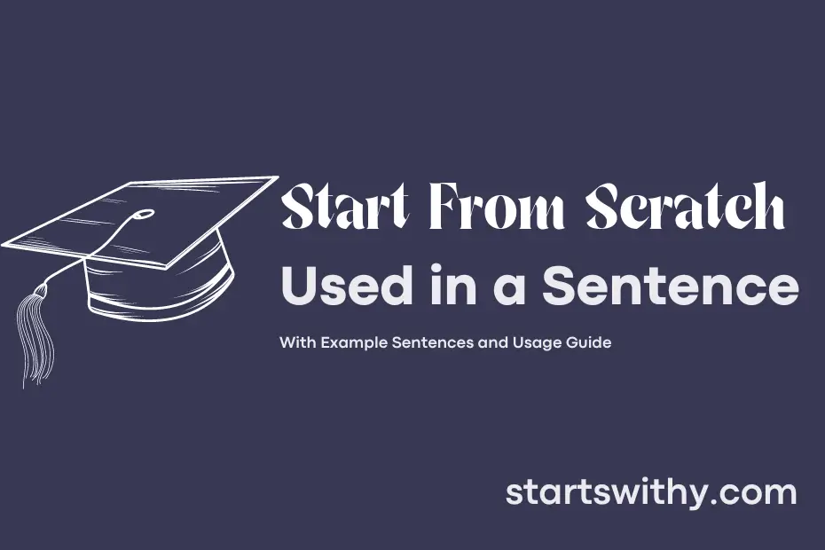 Sentence with Start From Scratch