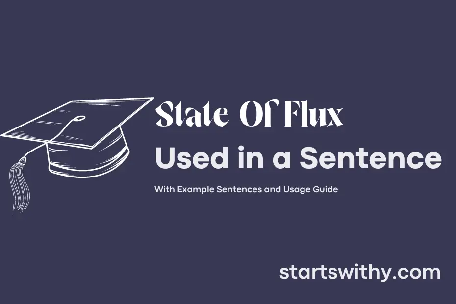 Sentence with State Of Flux