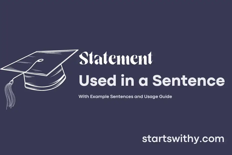 Sentence with Statement