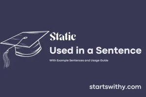 STATIC in a Sentence Examples: 21 Ways to Use Static