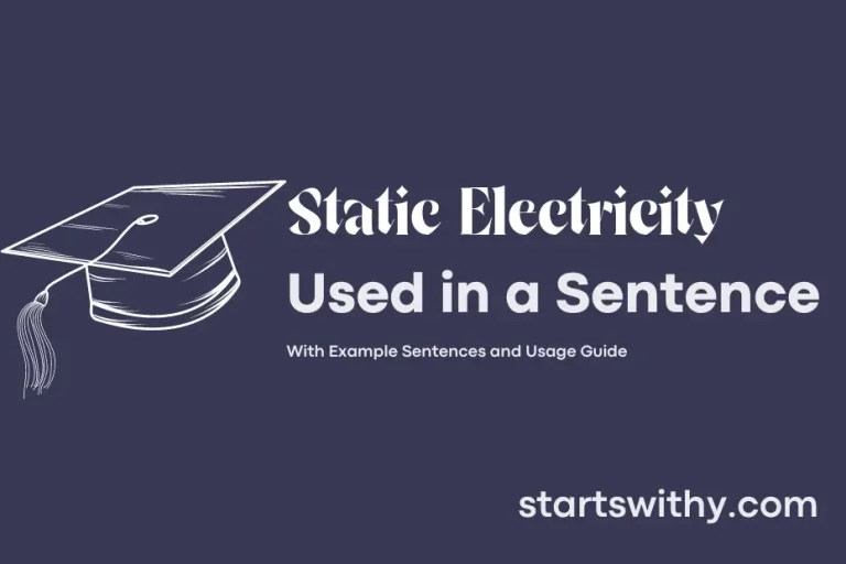 STATIC ELECTRICITY in a Sentence Examples 21 Ways to Use Static Electricity