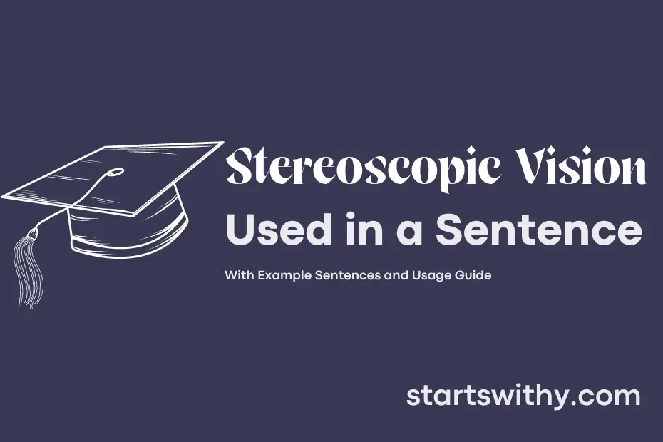Sentence with Stereoscopic Vision