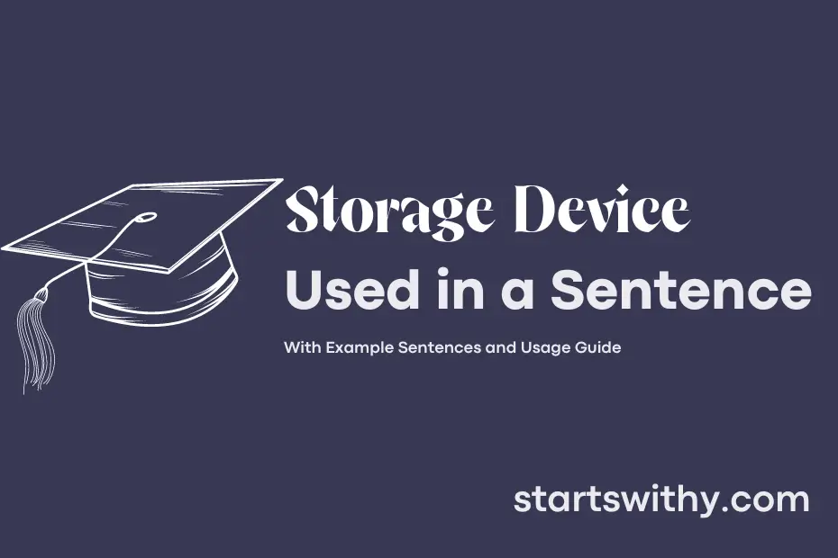 Sentence with Storage Device