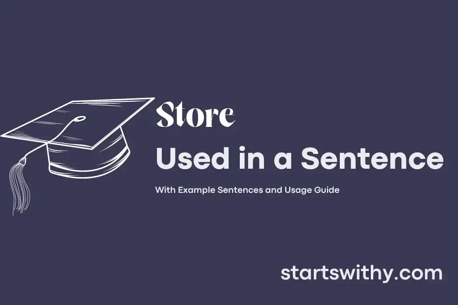 Sentence with Store