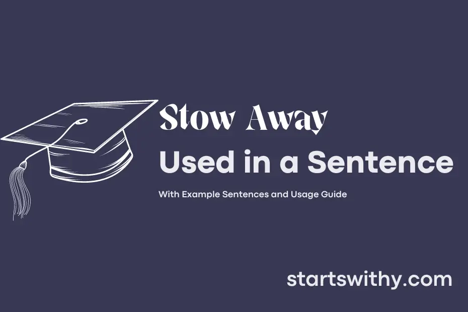 Sentence with Stow Away