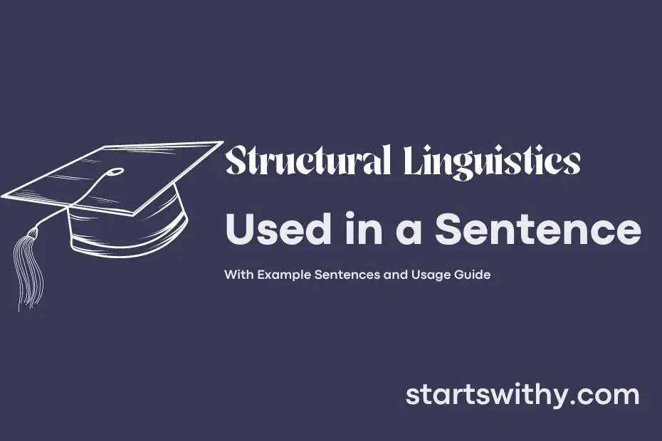 Sentence with Structural Linguistics