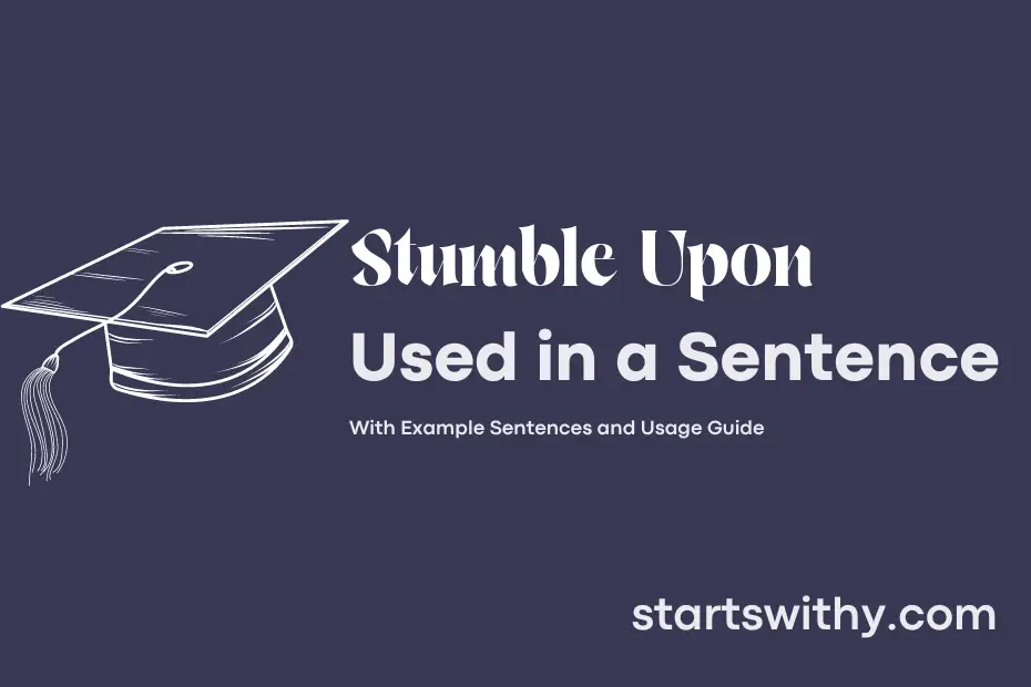 Sentence with Stumble Upon