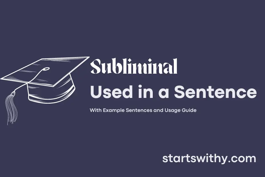 Sentence with Subliminal