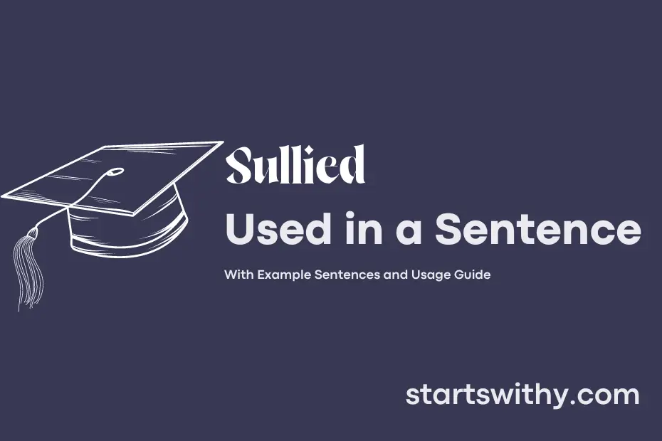 Sentence with Sullied