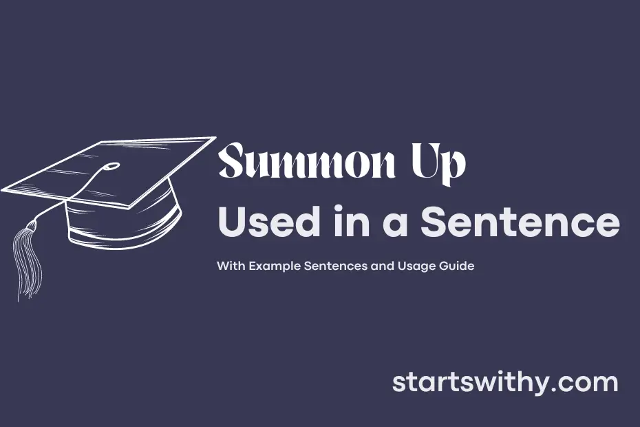 Sentence with Summon Up