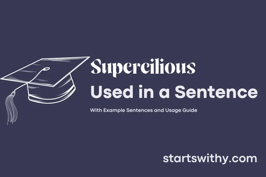 Sentence with Supercilious