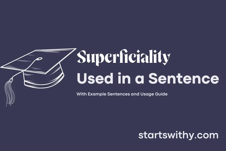 Sentence with Superficiality