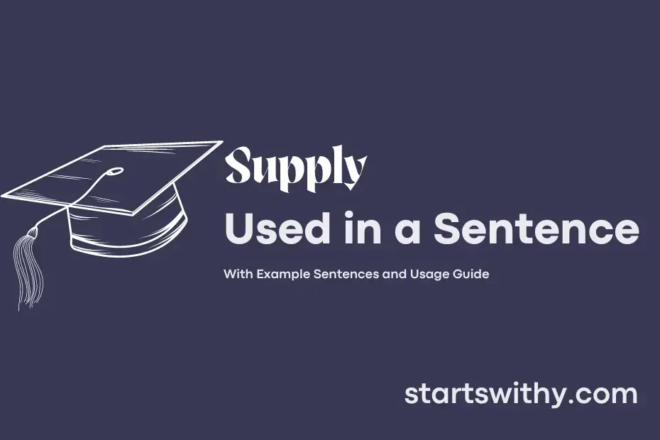 Sentence with Supply