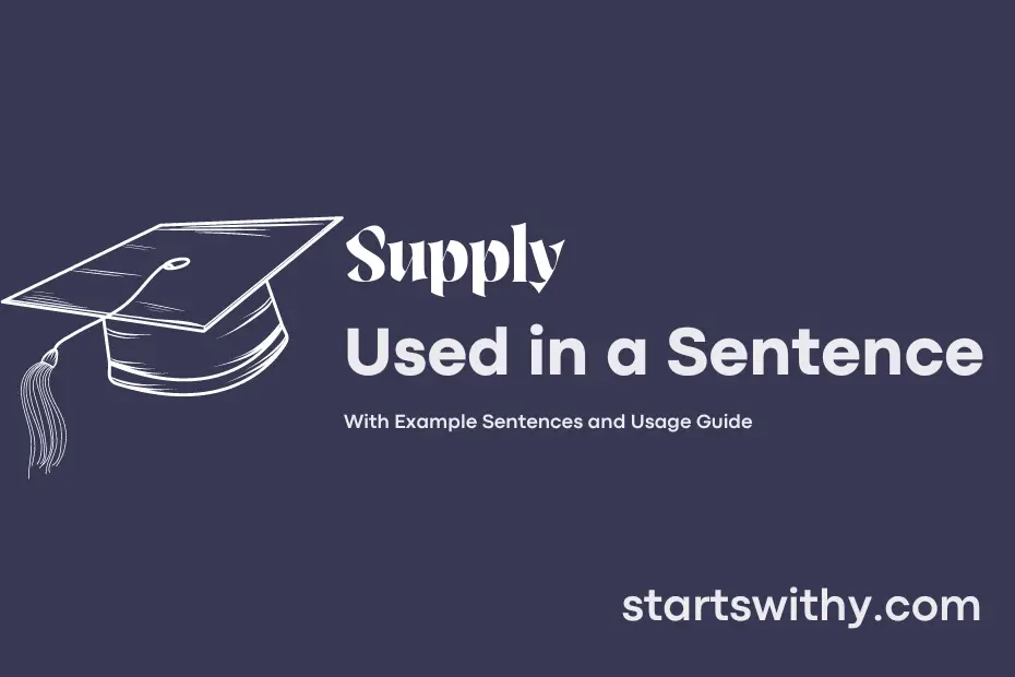 Sentence with Supply