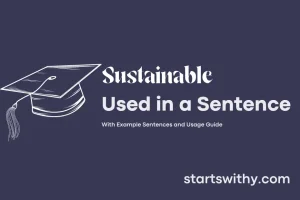 SUSTAINABLE EXAMPLE SENTENCE intelligence overview