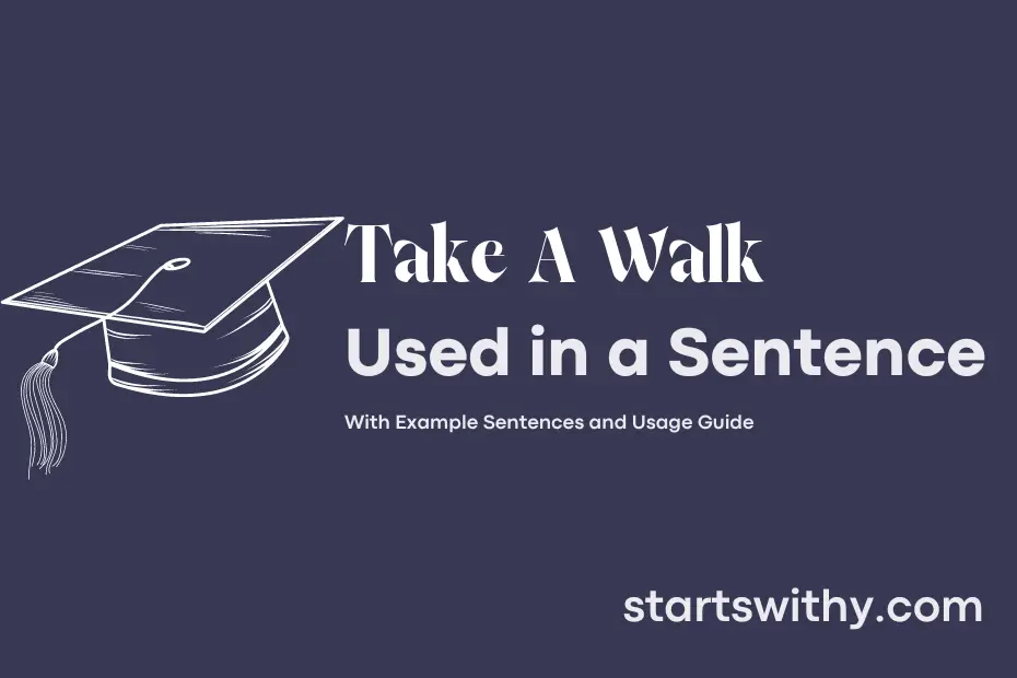 Sentence with Take A Walk