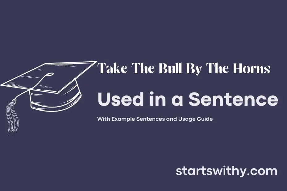 Sentence with Take The Bull By The Horns