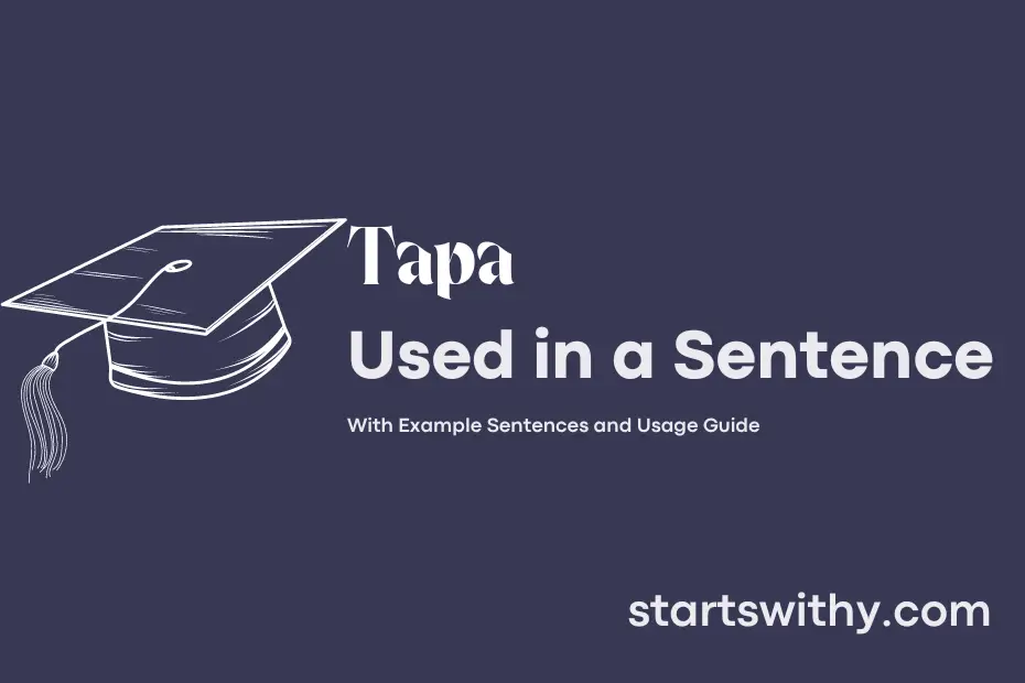 Sentence with Tapa