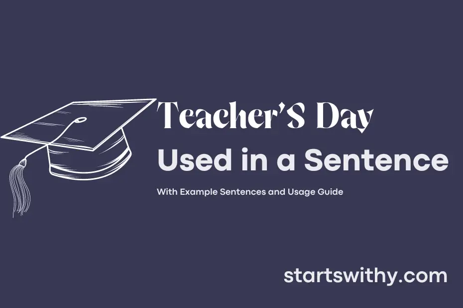 Sentence with Teacher'S Day