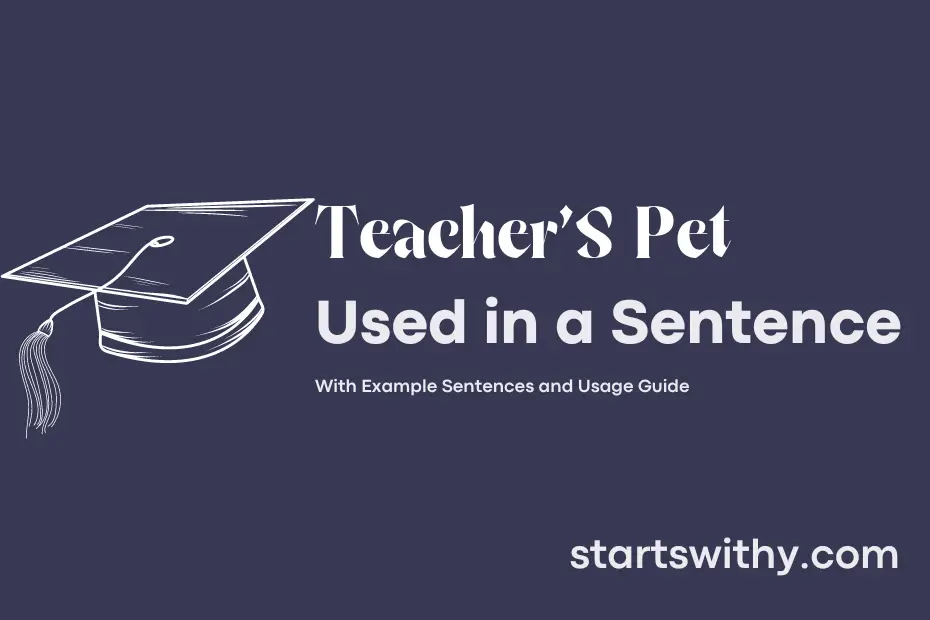 Sentence with Teacher'S Pet