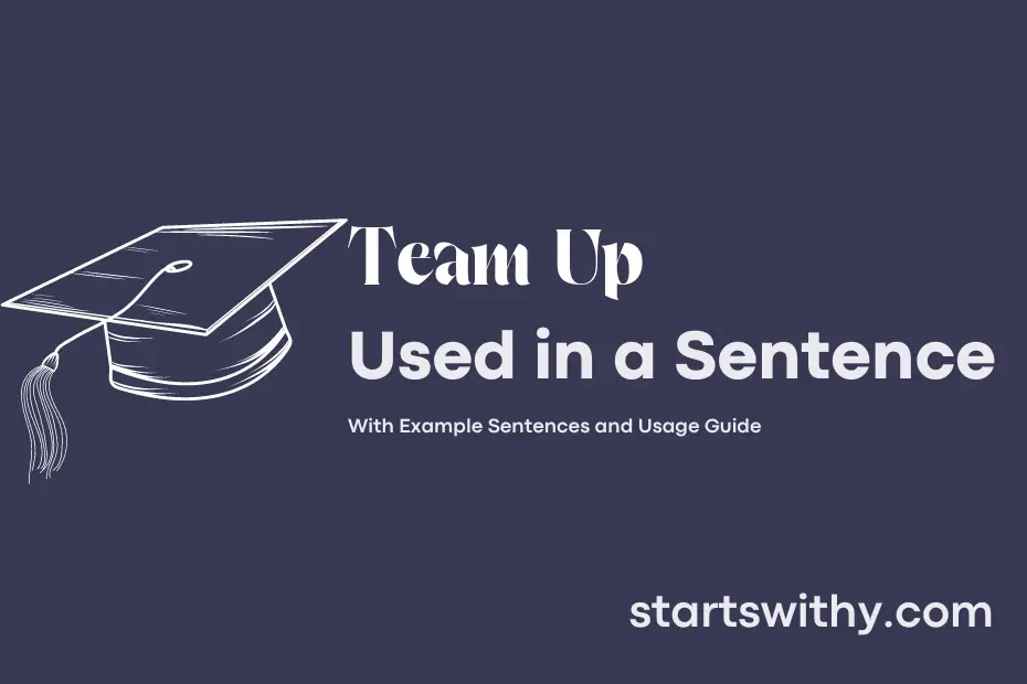 Sentence with Team Up