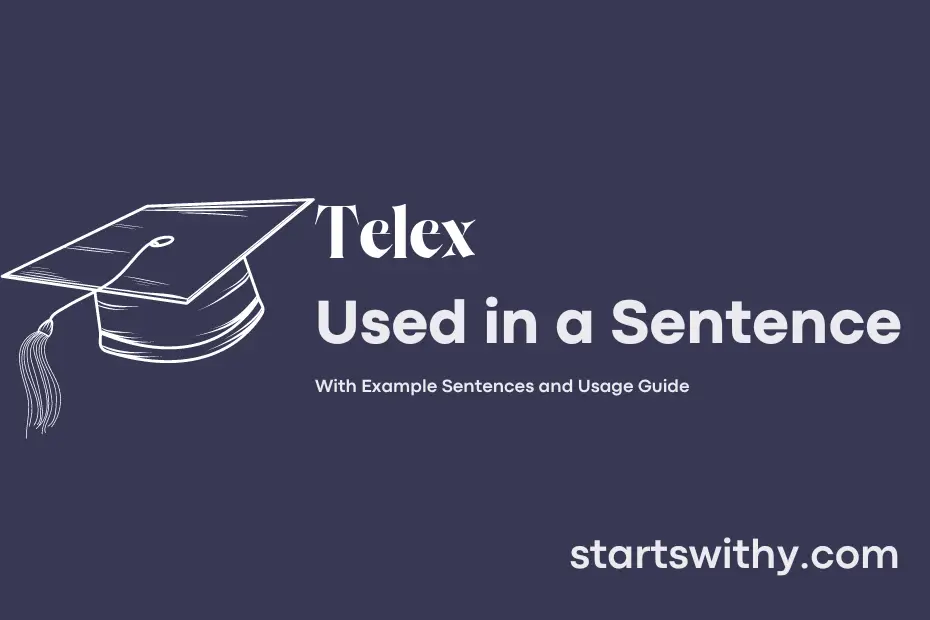 Sentence with Telex
