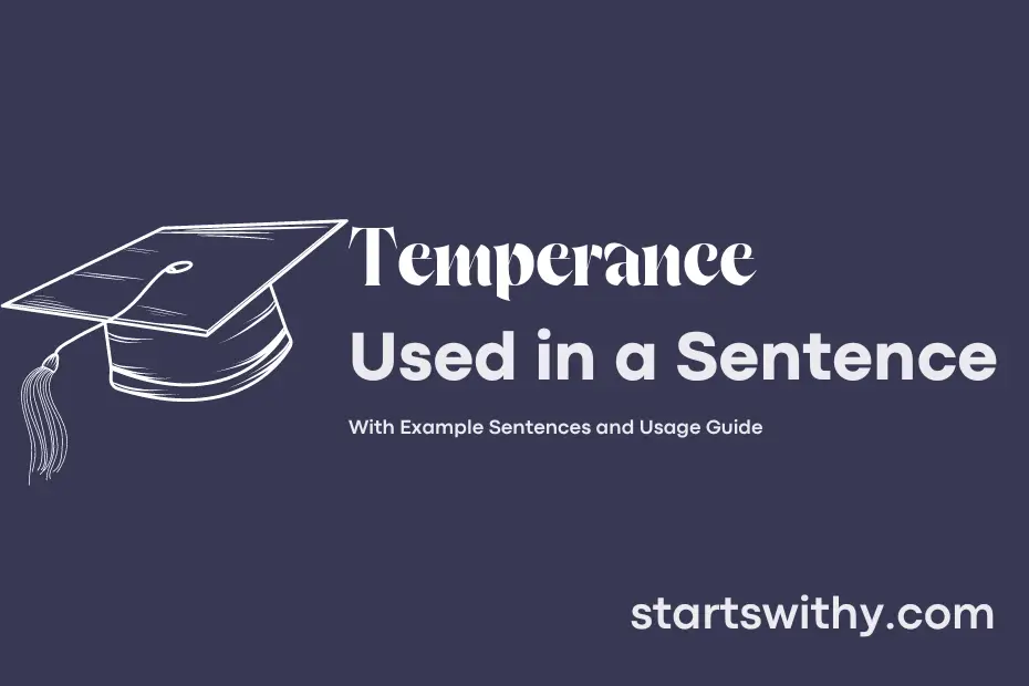 Sentence with Temperance