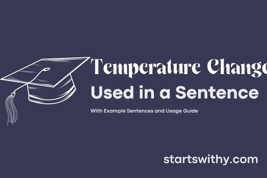 Sentence with Temperature Change