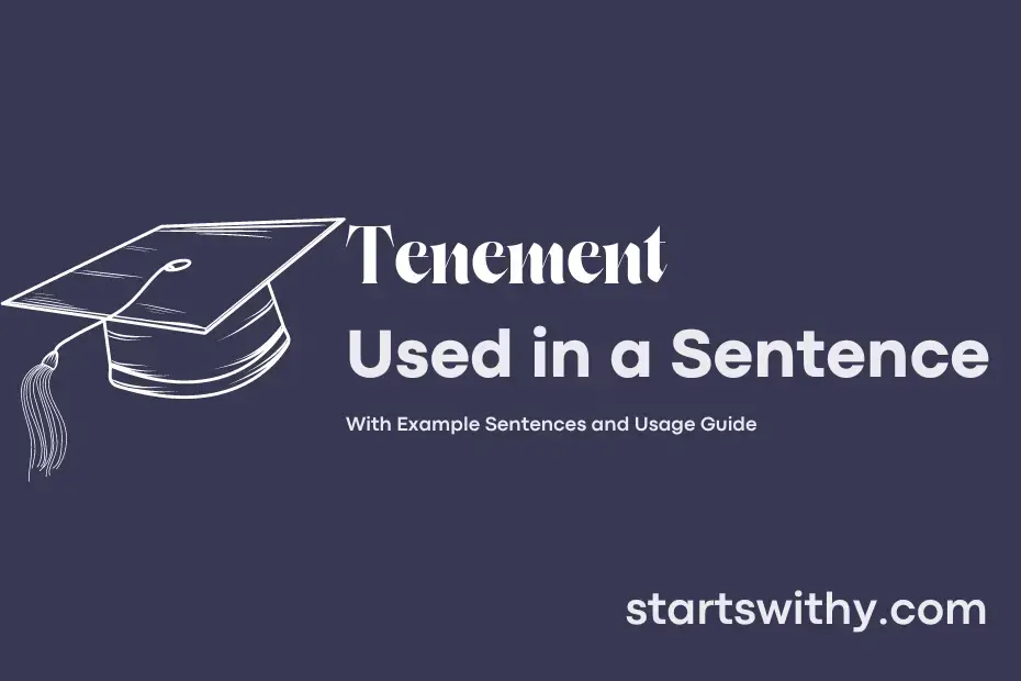 Sentence with Tenement