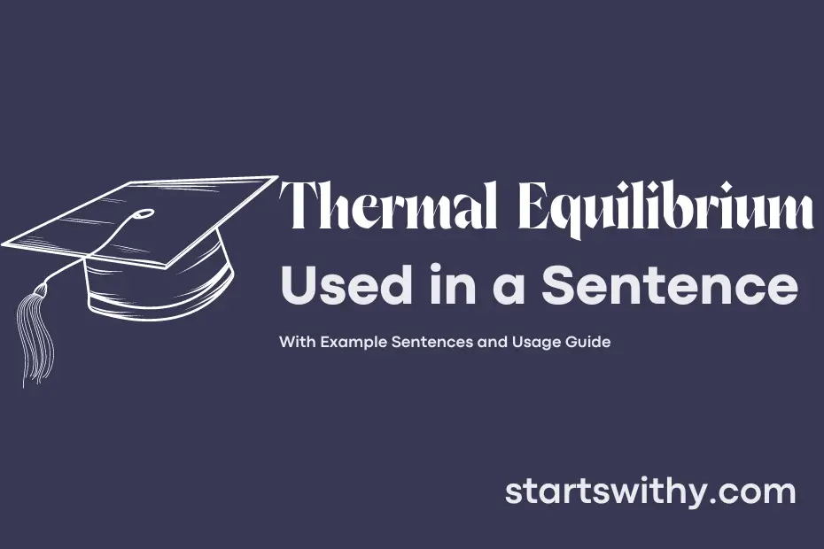 Sentence with Thermal Equilibrium