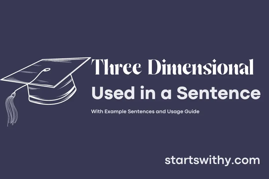 Sentence with Three Dimensional