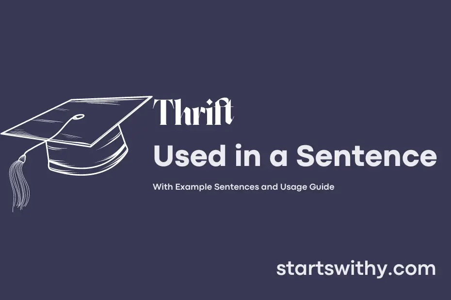 Sentence with Thrift
