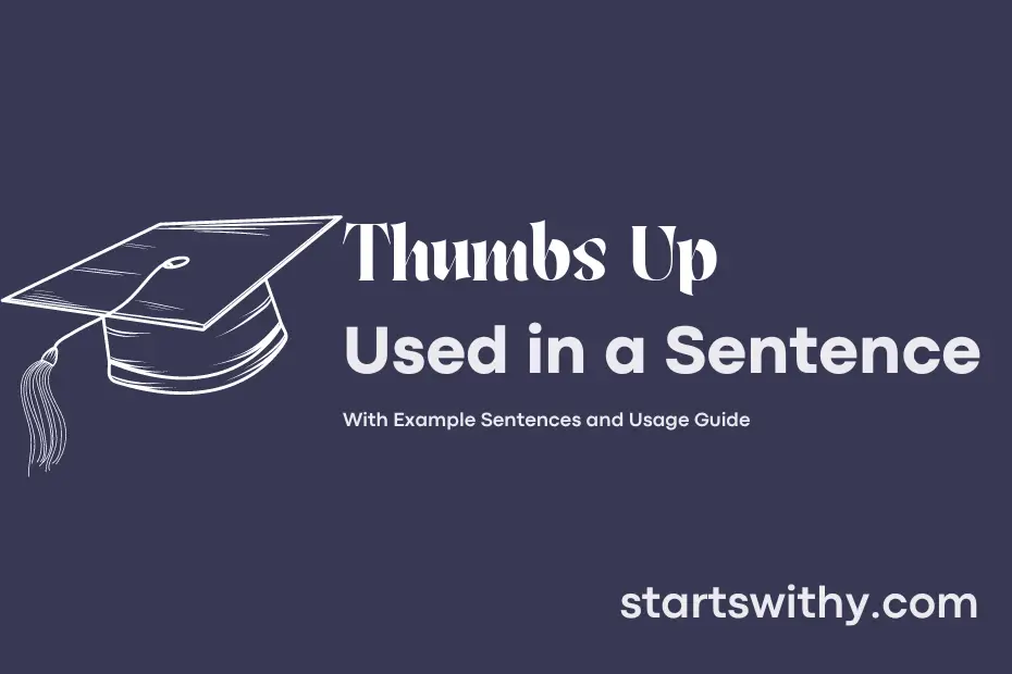 Sentence with Thumbs Up