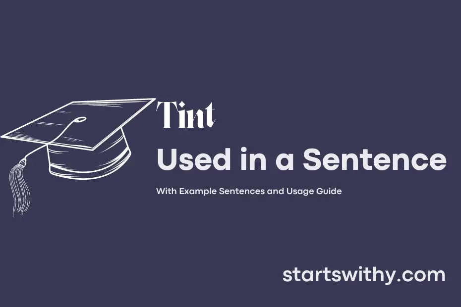 Sentence with Tint