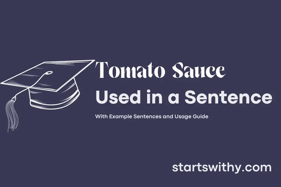 Sentence with Tomato Sauce