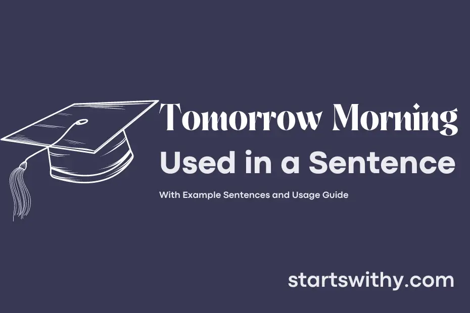 Sentence with Tomorrow Morning