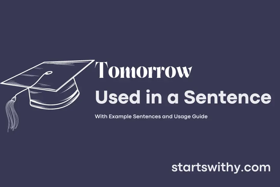 Sentence with Tomorrow