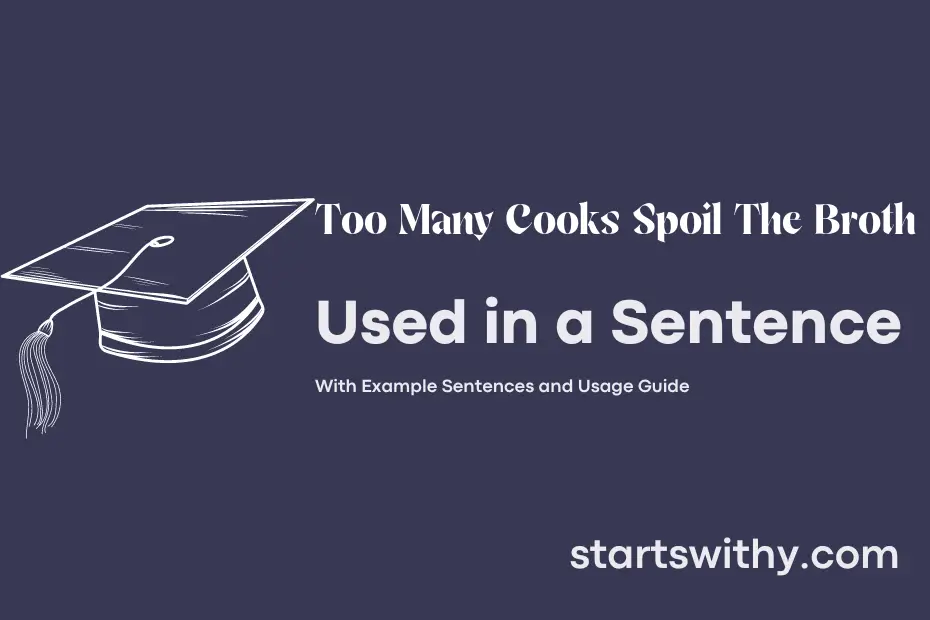 Sentence with Too Many Cooks Spoil The Broth