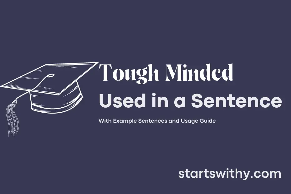 Sentence with Tough Minded