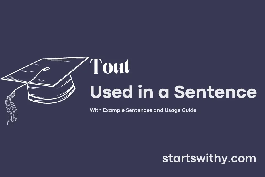 Sentence with Tout