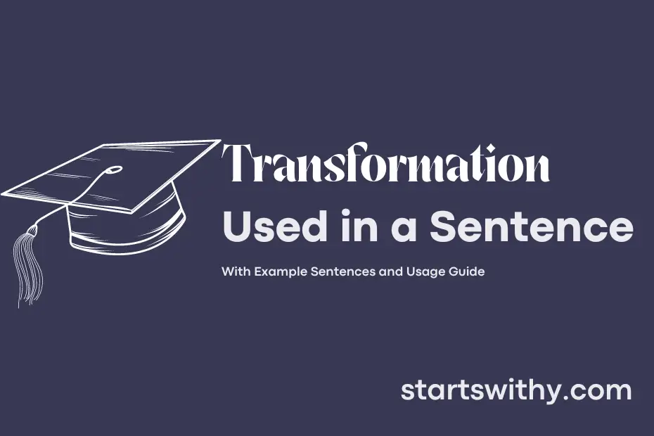 Sentence with Transformation