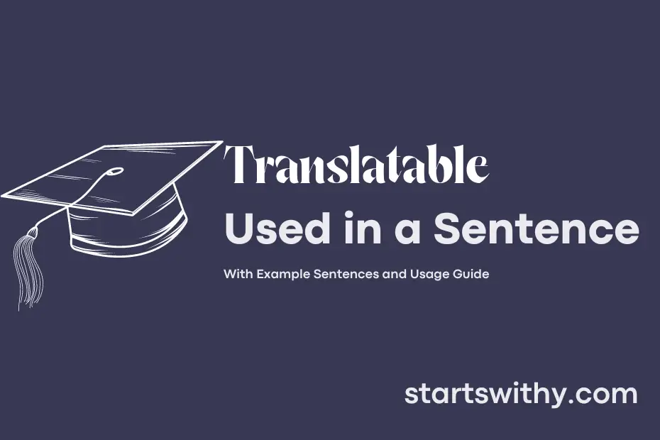 Sentence with Translatable