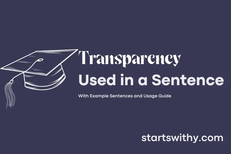 Sentence with Transparency