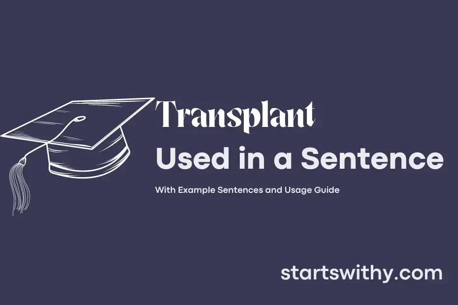 Sentence with Transplant