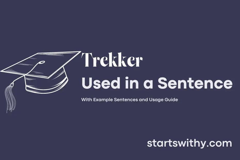 Sentence with Trekker