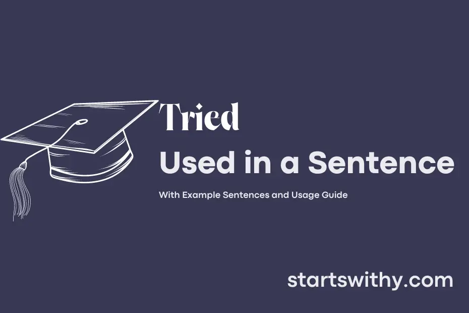 Sentence with Tried