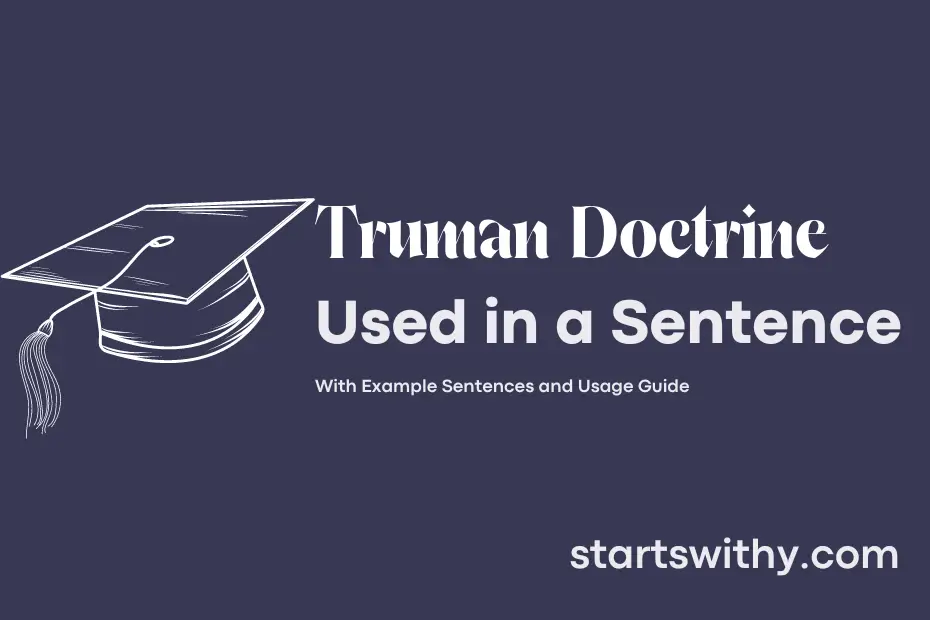 Sentence with Truman Doctrine