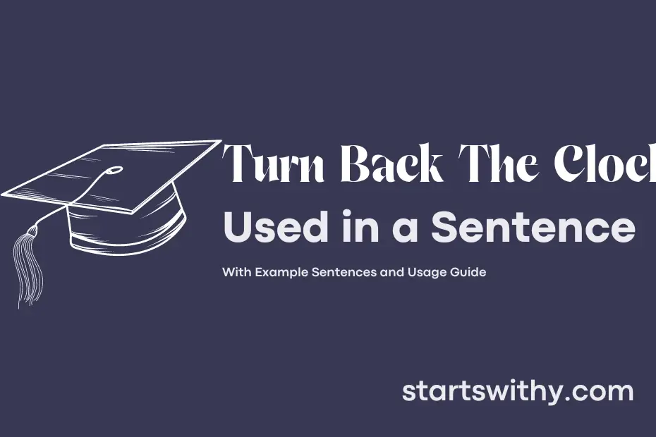 Sentence with Turn Back The Clock
