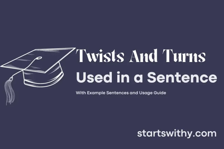 TWISTS AND TURNS in a Sentence Examples 21 Ways to Use Twists And Turns