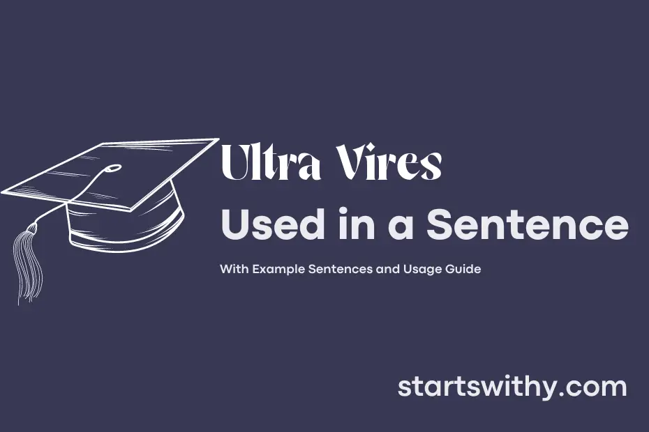 Sentence with Ultra Vires